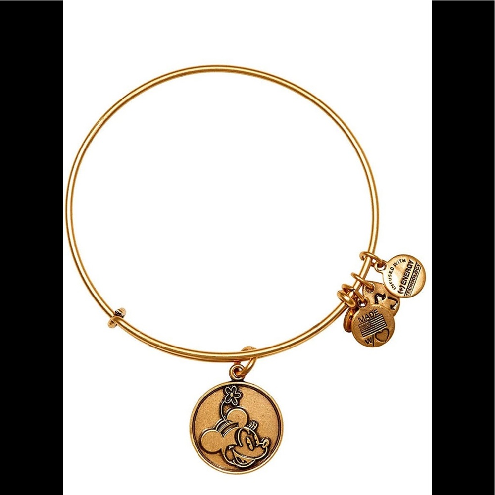Alex and Ani Minnie Mouse Disney parks bracelet gold retired